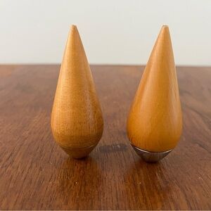 MCM Teardrop Wood Salt & Pepper Shakers - Danish Modern